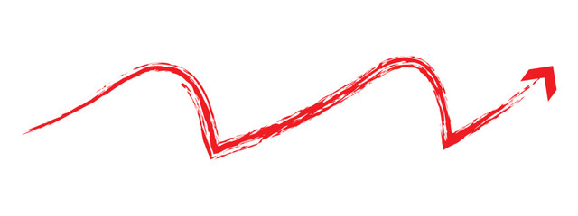 brush painted arrow icon on white background - vector illustration