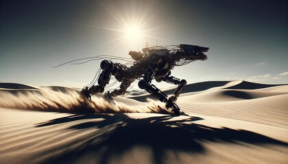 砂漠を走る、動物型サイボーグ