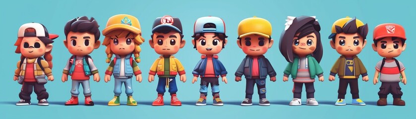 Fototapeta premium Snack avatar creation in a retro video game, customizing characters, digital snacks, fun