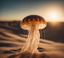 砂漠を泳ぐ、クラゲ