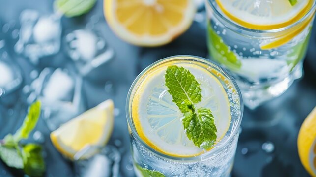 cocktail of lemon,