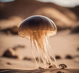 砂漠を泳ぐ、クラゲ
