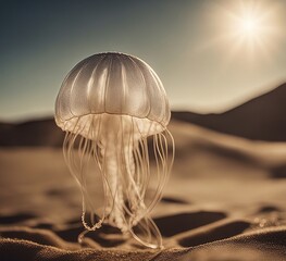 砂漠を泳ぐ、クラゲ