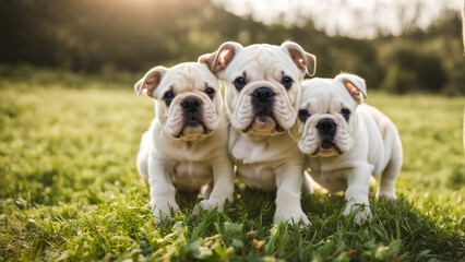 Cute little bulldogs.