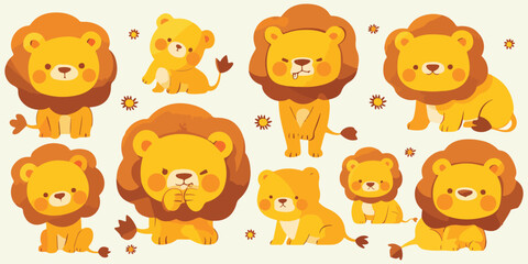 lion clipart vector for graphic resources