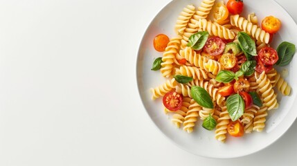 gluten free pasta with a light sauce packed with fresh garden vegetables