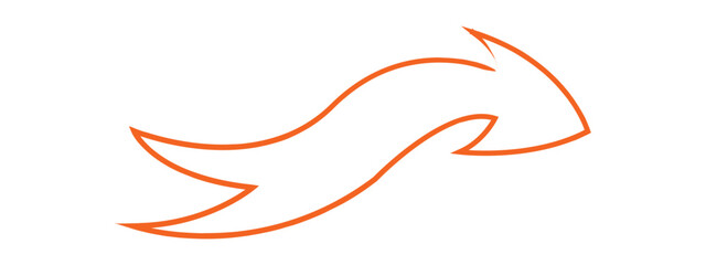 Fototapeta premium brush painted arrow icon on white background - vector illustration