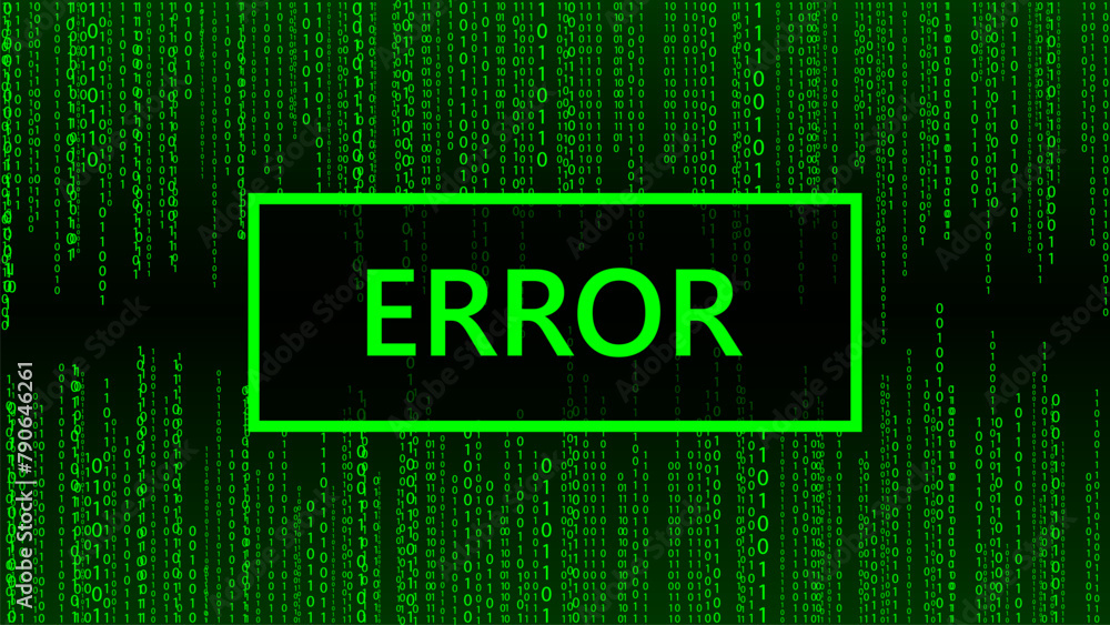 Aufkleber digital green matrix. binary code. encoded vector illustration.
