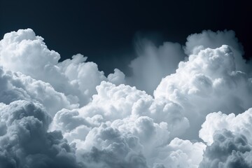 Realistic clouds on a dark background.