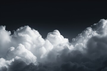 Realistic clouds on a dark background.