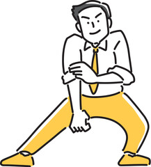 腕をまくる男性ビジネスマン