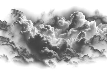Ultra realistic clouds on a transparent  background - 790647043