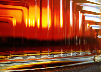 Rich glass texture of luxury cognac bottle - 790647095