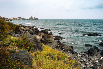 Sicily , aci castello, bay, italy, castello di aci