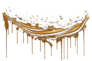 PNG  gold paint strokes and glitter on trasnsparent background. - 790649291