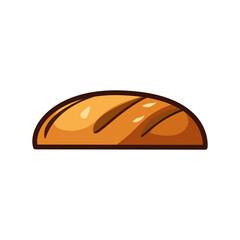 Bread icon on transparent background.