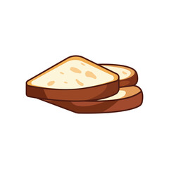 Slice of bread icon on transparent background.