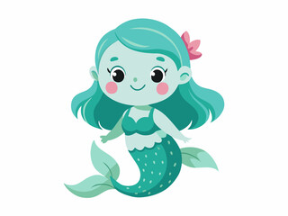 Cute Mermaid: Perfect Art for Kids' Room