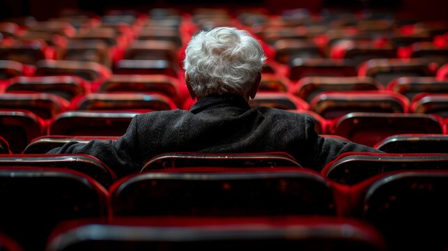 Rear view of people in audience at the conference hall