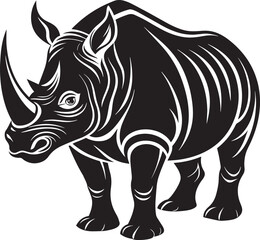 Black rhinoceros.Vector illustration 