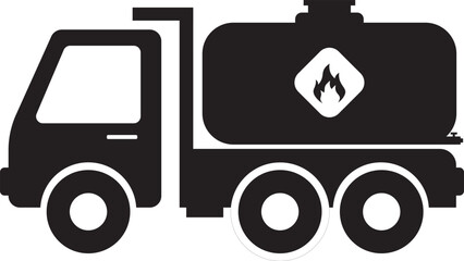 illustration of a fuel oil truck icon