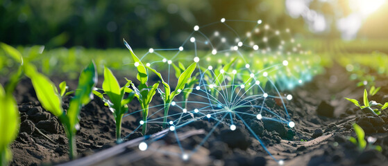 Innovative smart farming technology uses sensors to monitor agriculture, improving crop health and production.