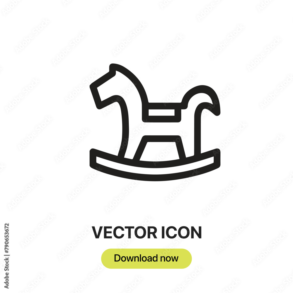 Poster we are rocking the icon vector. linear-style sign for mobile concept and web design. rocking symbol 