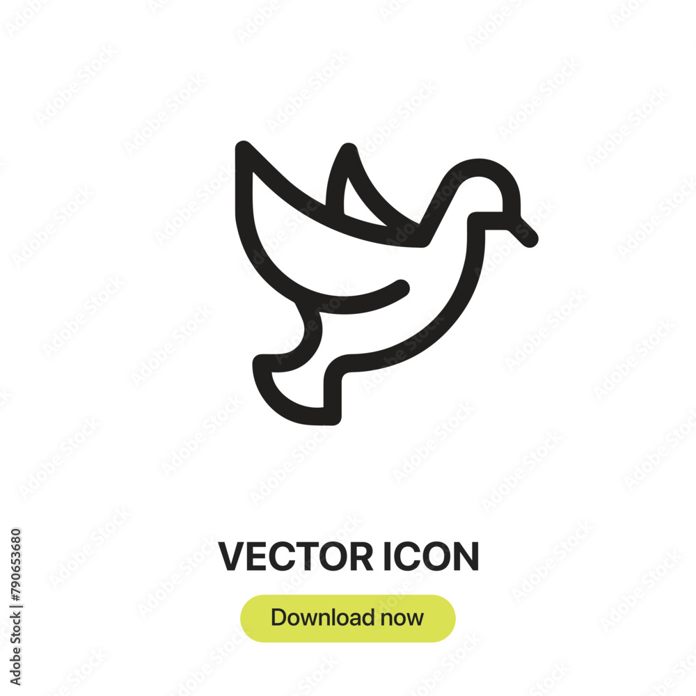 Poster Freedom icon vector. Linear-style sign for mobile concept and web design. Freedom symbol illustration. Pixel vector graphics - Vector.