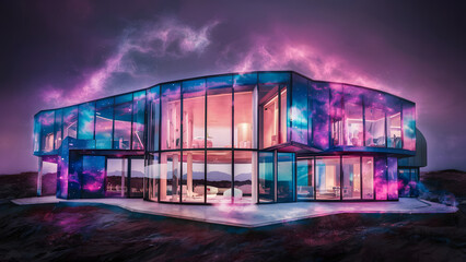 Obraz premium House made from nebula