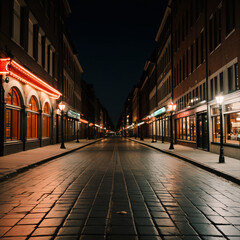Fototapeta premium old street in the town