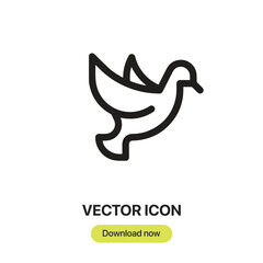 Freedom icon vector. Linear-style sign for mobile concept and web design. Freedom symbol illustration. Pixel vector graphics - Vector.