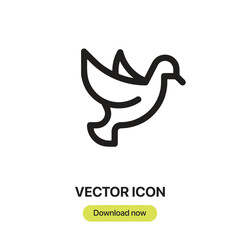 Obraz premium Freedom icon vector. Linear-style sign for mobile concept and web design. Freedom symbol illustration. Pixel vector graphics - Vector.