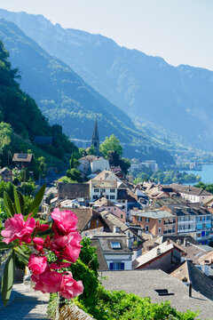View at beautiful Montreux, Switzerland