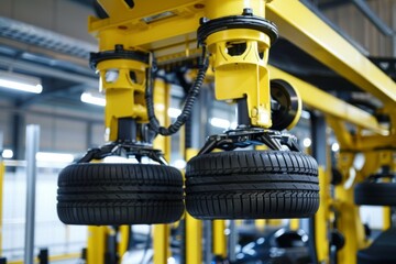 A robotic gripper picking up