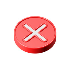 Deleted icon 3d cancel symbol