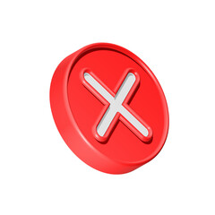 Deleted icon 3d cancel symbol