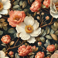 Detailed Floral Pattern with Sophisticated Depth