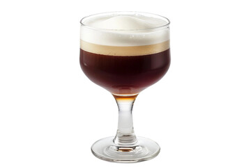 Irish Coffee Cocktail Isolated on Transparent Background