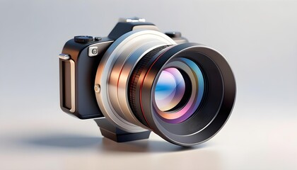 Sleek Modern Camera with Advanced Lens - obrazy, fototapety, plakaty