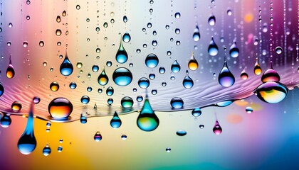 Vibrant Water Droplets Abstract