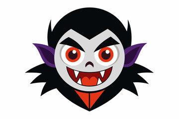 Halloween face icon on white background.