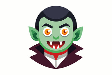 Halloween face icon on white background.