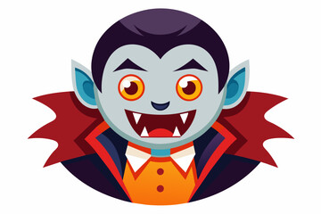 Halloween face icon on white background.