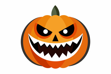 Halloween face icon on white background.