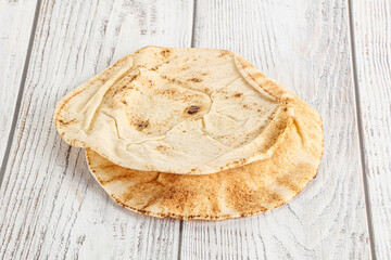 Traditional eastern round pita bread