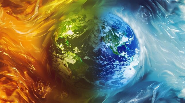 A comparison of the impacts on global wind patterns and atmospheric circulation, with El Nino and La Nina causing shifts in these patterns