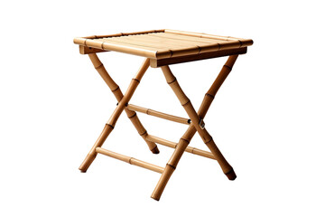 Stylish and compact bamboo side table, perfect for small spaces.