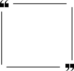 Fototapeta premium Quote box frame icon set. Quote symbol and mark quote. Quote frames. Comment, text box. Speech bubbles with quotation marks. Blank text message box for quotes. Blog post template. Vector illustration.
