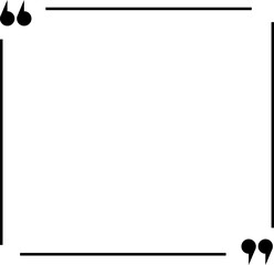 Quote box frame icon set. Quote symbol and mark quote. Quote frames. Comment, text box. Speech bubbles with quotation marks. Blank text message box for quotes. Blog post template. Vector illustration.