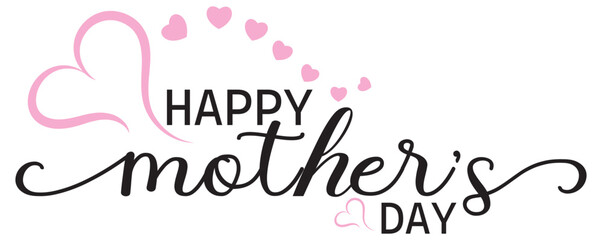 Happy Mothers Day lettering . Handmade calligraphy banner vector illustration. Mother's day card.Happy Mothers Day typography poster. eps 10
